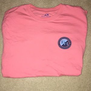 Fish Hippie Men’s S Pink Fish Seersucker T shirt